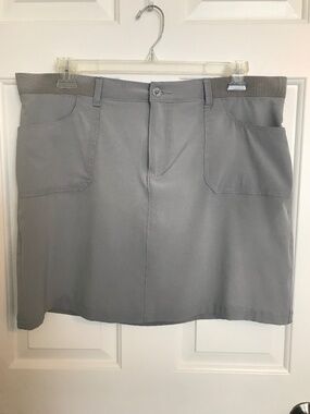 Lee Riders Performance Active Skirt-With-Shorts Skort Size 16 Light Gray